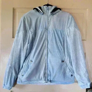 Vintage Bold Spirit Womens Acid Wash Fleece Lined Track Jacket Size M